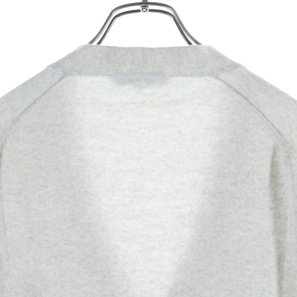 MAISON KITSUNE(メゾンキツネ) BOLD FOX HEAD PATCH REGULAR CARDIGAN フォックスヘッドパッチ レギュラー ニットカーディガン グレー MM00509KT1036