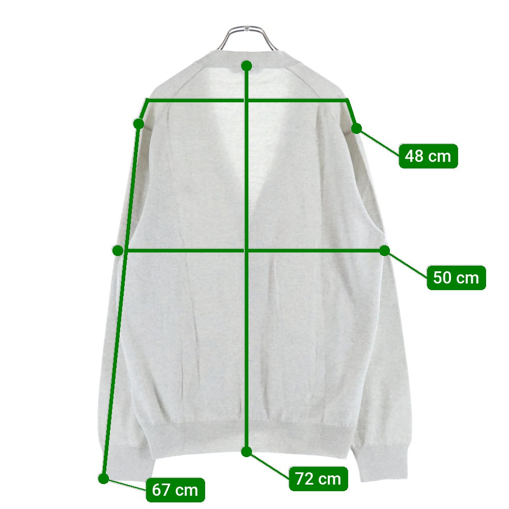 MAISON KITSUNE(メゾンキツネ) BOLD FOX HEAD PATCH REGULAR CARDIGAN フォックスヘッドパッチ レギュラー ニットカーディガン グレー MM00509KT1036