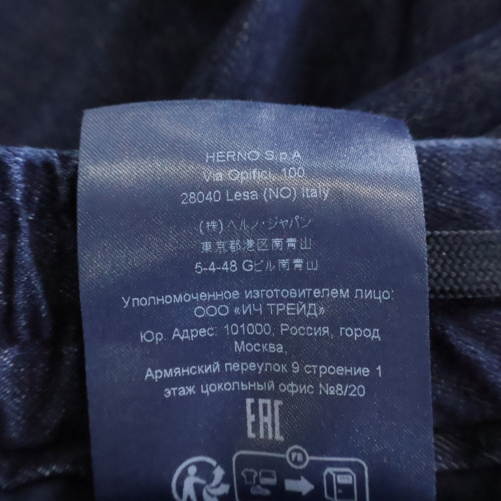 HERNO(ヘルノ) ロゴプレート イージーデニムパンツ インディゴ PT000038U-13188-9200