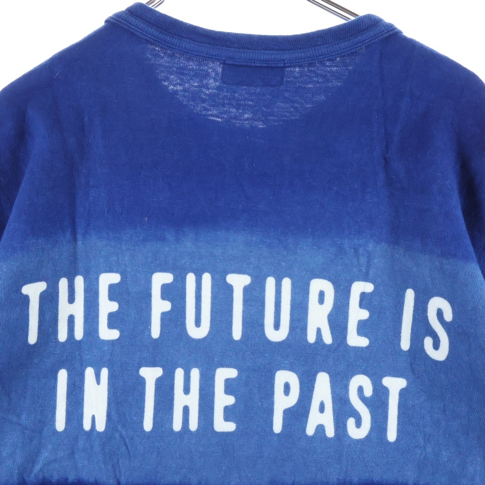 HUMAN MADE(ヒューマンメイド) 25SS INDIGO DYED STRIPED T-SHIRT インディゴ ダイド ストライプド クルーネック半袖Tシャツ カットソー ブルー