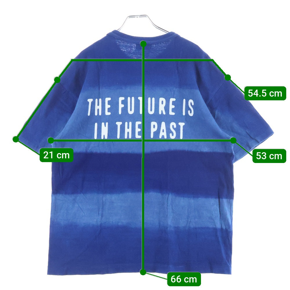 HUMAN MADE(ヒューマンメイド) 25SS INDIGO DYED STRIPED T-SHIRT インディゴ ダイド ストライプド クルーネック半袖Tシャツ カットソー ブルー