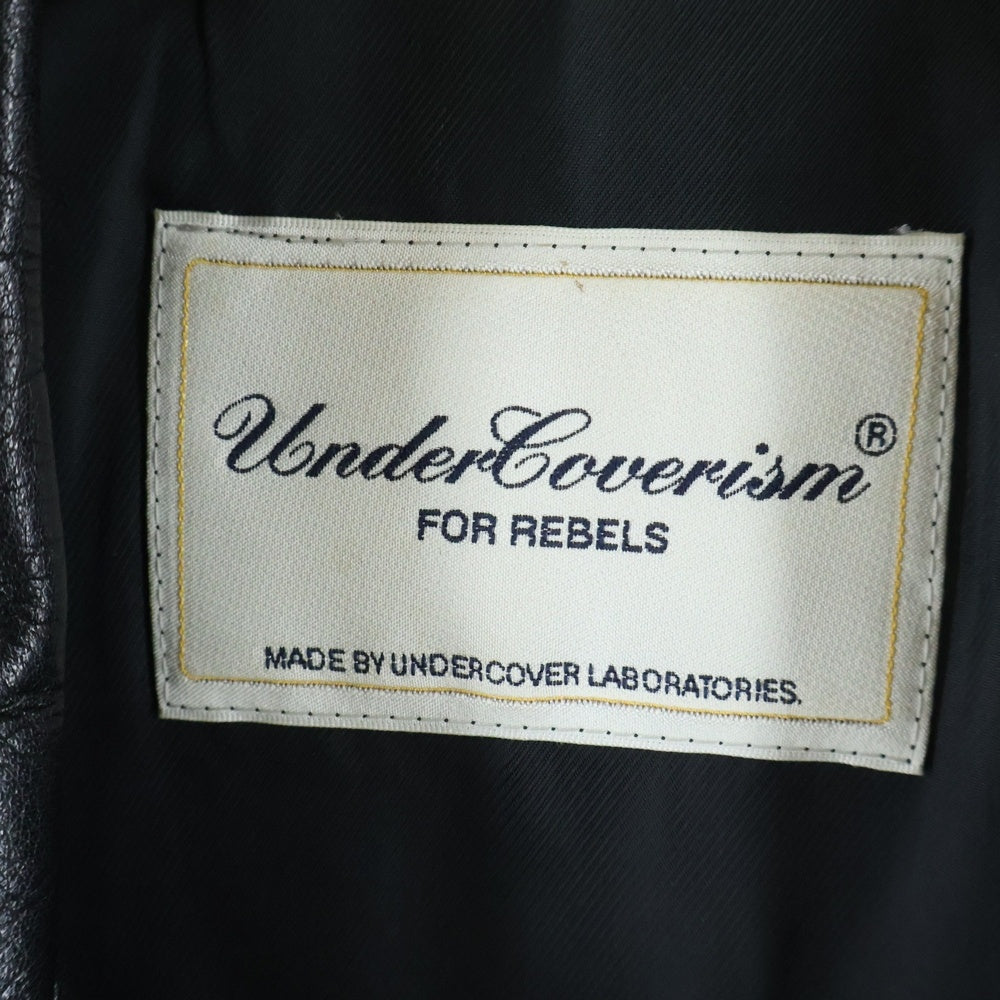 UNDERCOVERISM(アンダーカバイズム) 14SS カウスキン ダブルライダース レザージャケット ブラック M9202