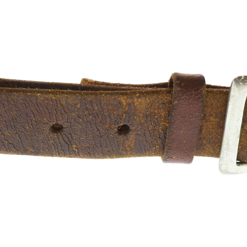 WOLF'S HEAD(ウルフズヘッド) マルチカラーストーン レザー スタッズベルト ブラウン レディース