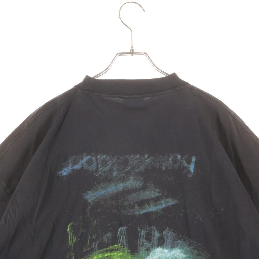 BALENCIAGA(バレンシアガ) PAINTED Tshirt Dress ペインテッド 半袖Tシャツ ドレス カットソー ワンピース ブラック 777750 TSVB4