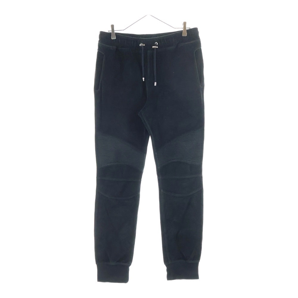 BALMAIN(バルマン) ベロア バイカー スウェットパンツ ブラック W5HJ583B970