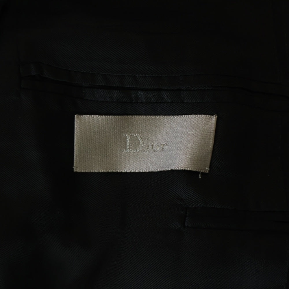 Christian Dior(クリスチャンディオール) 07SS ストライプ ウール混 セットアップスーツ シングルテーラードジャケット スラックスパンツ ブラック 7E3170030011