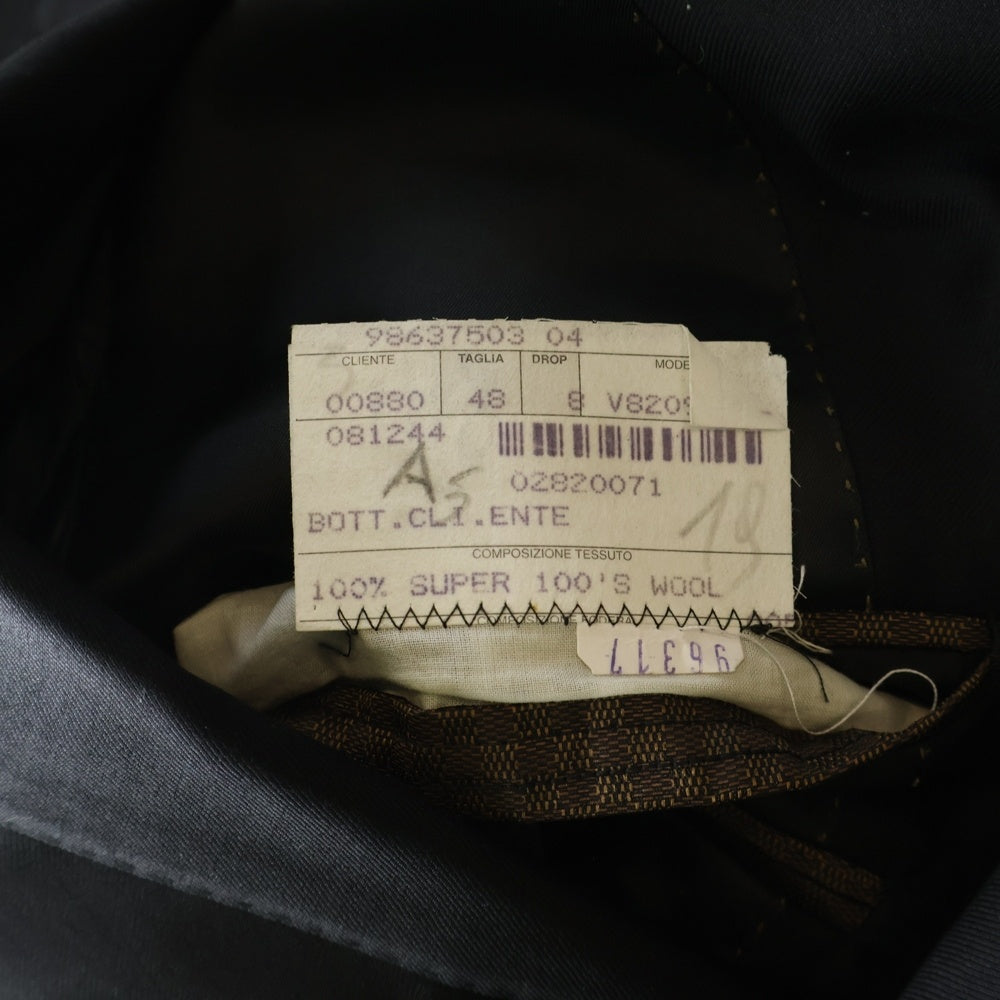 LOUIS VUITTON(ルイヴィトン) ウール セットアップスーツ シングルテーラードジャケット スラックスパンツ ブラック V8209