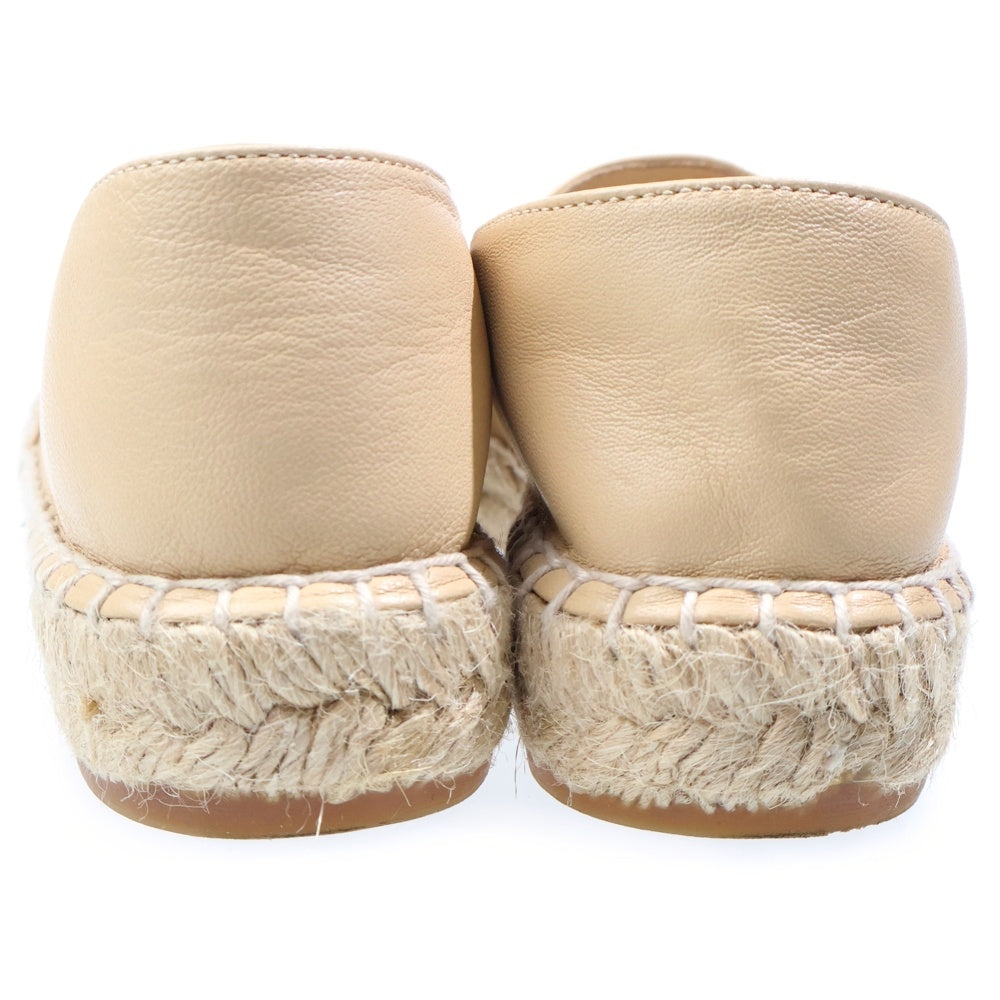 CHANEL(シャネル) エスパドリーユ ラムスキン レザースリッポン レディース ベージュ G30604