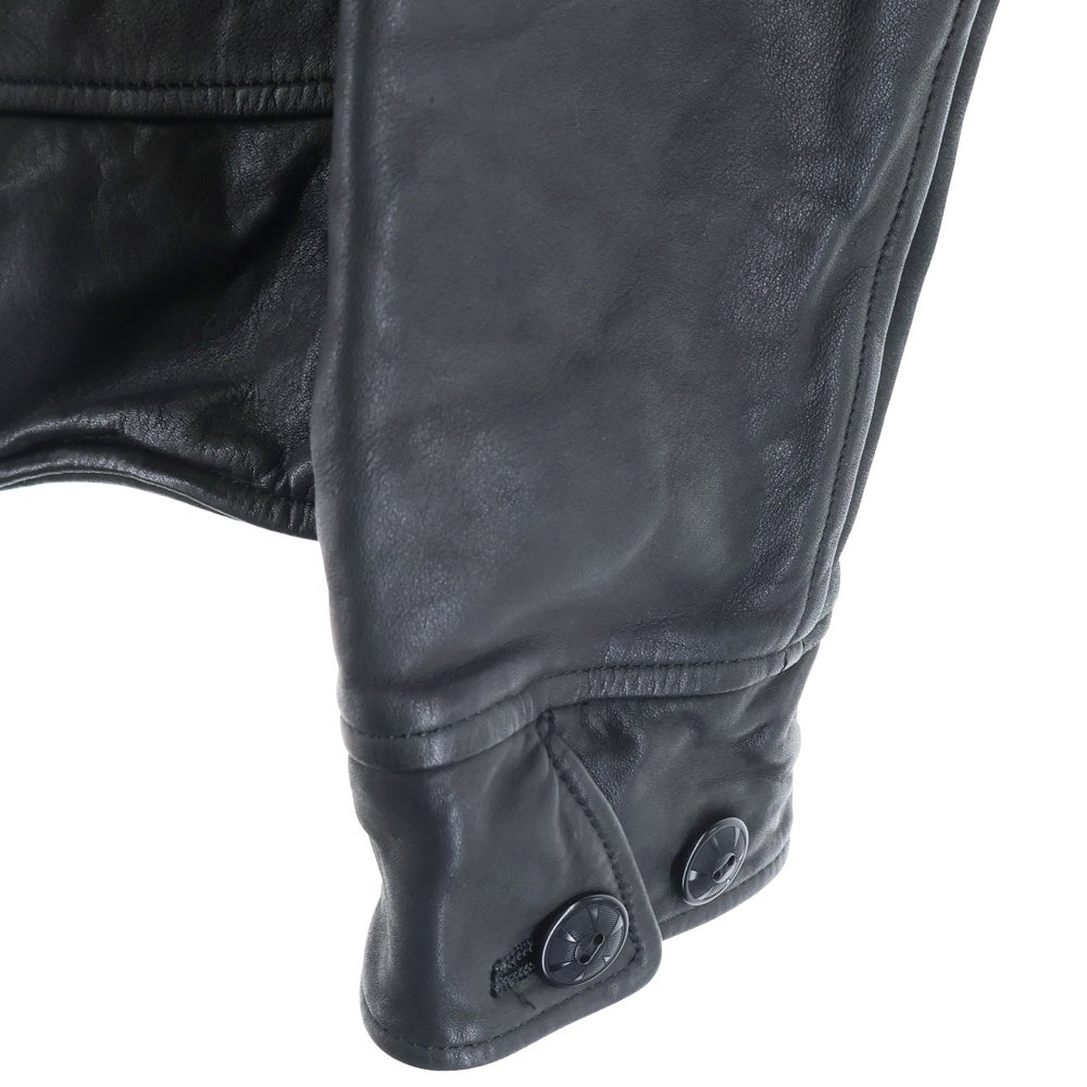 A Vontade(アボンタージ) LEATHER SPORTS JACKET レザー ジップアップ スポーツジャケット ブラック