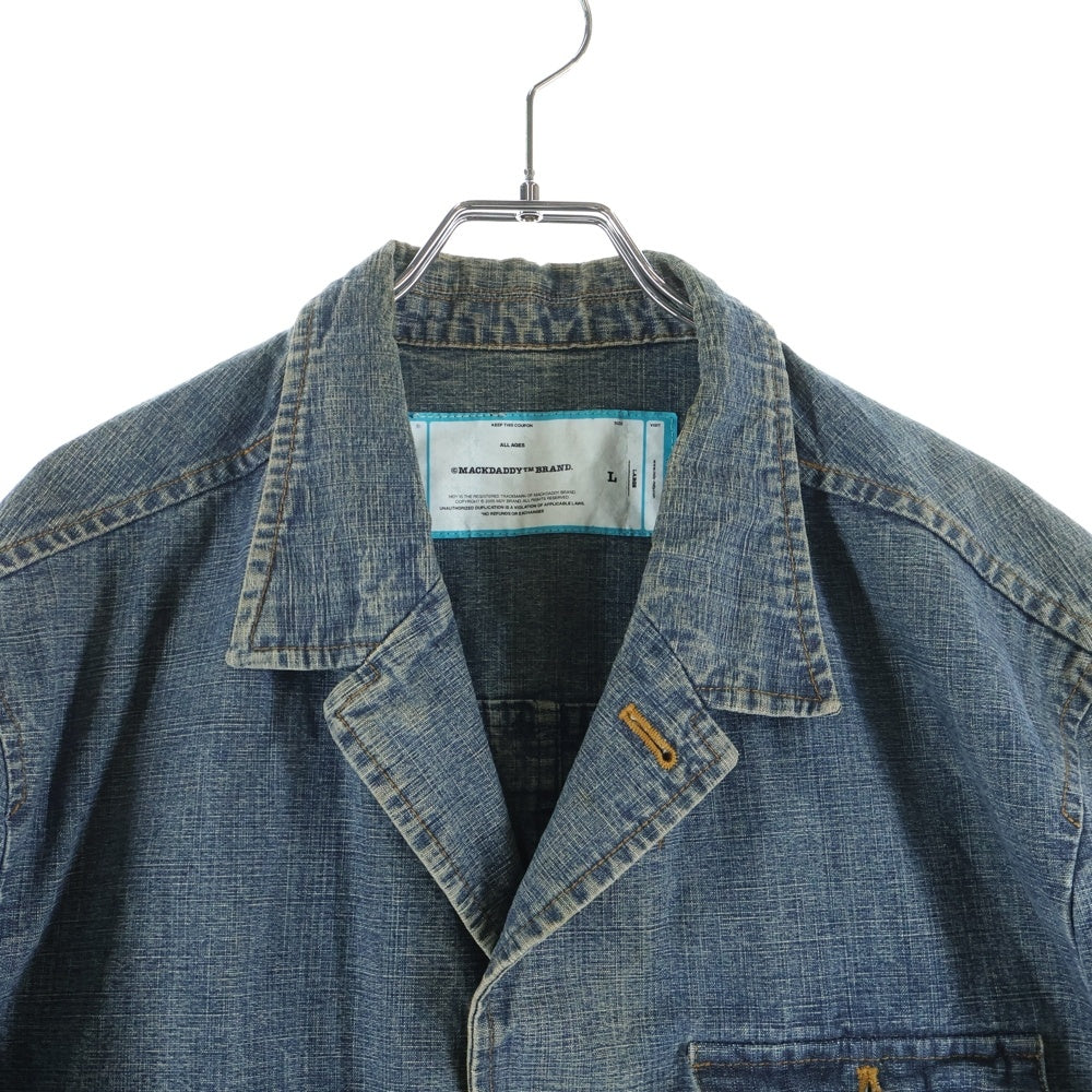 MACKDADDY(マックダディー) 3B デニムシングルテーラードジャケット インディゴ