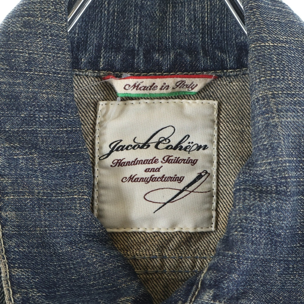 JACOB COHEN(ヤコブ コーエン) コットン フロントロゴエンブロイダリー デニムジャケット インディゴ J860
