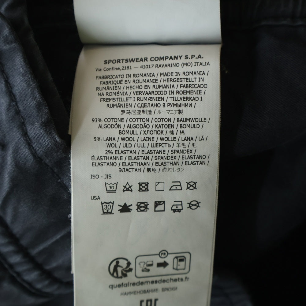 STONE ISLAND(ストーンアイランド) 24AW GHOST PIECE COTTON TWILL STRETCH-TC ゴーストピース テーパードフィット カーゴパンツ ブラック 8115336F6