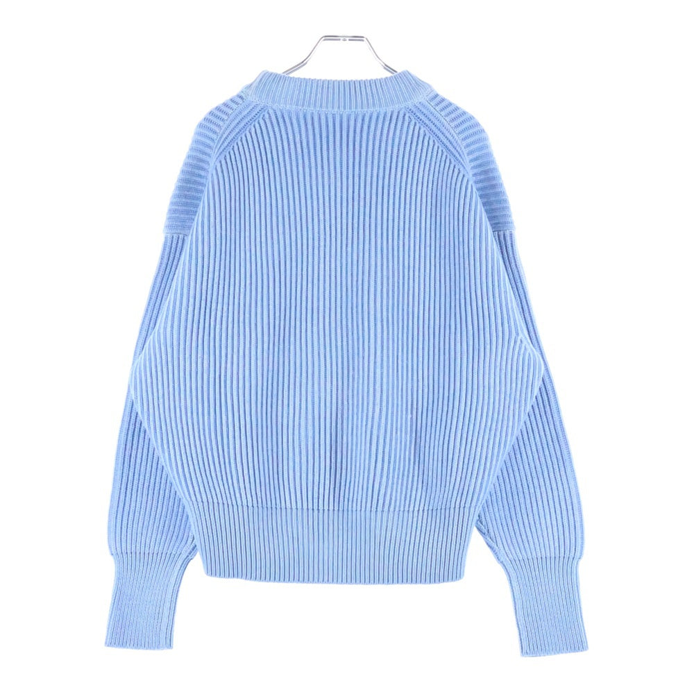 LOUIS VUITTON(ルイヴィトン) 15AW イタリア製 カシミヤブレンド クルーネック ウールニット セーター ブルー RW152B F8KL47OKI