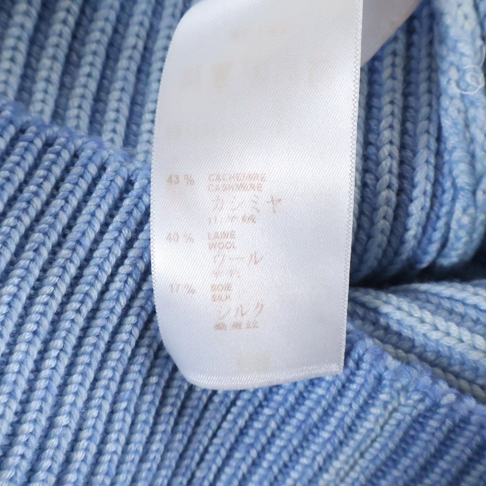 LOUIS VUITTON(ルイヴィトン) 15AW イタリア製 カシミヤブレンド クルーネック ウールニット セーター ブルー RW152B F8KL47OKI