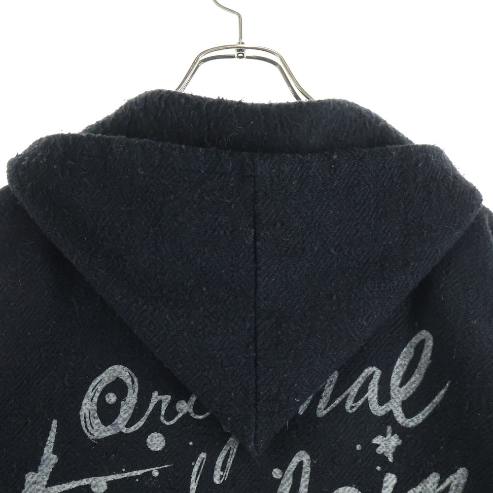 TENDERLOIN(テンダーロイン) ロゴプリント プルオーバーメキシカンパーカー フーディー ブラック