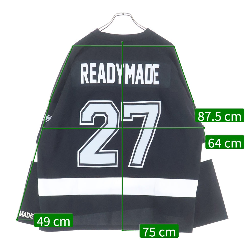 READY MADE(レディメイド) 23SS GAME SHIRT SMILE スマイル ロングスリーブ ゲームシャツ カットソー ブラック RE-P0-BK-00-00-249