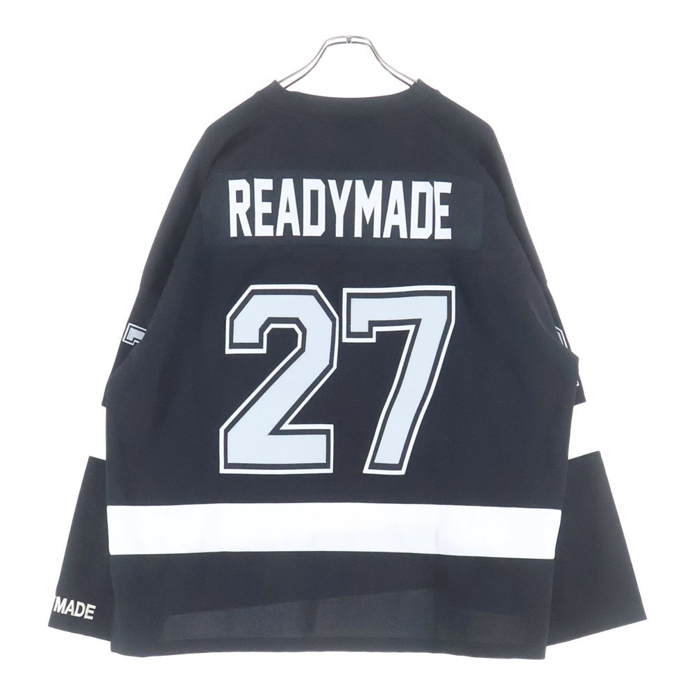 READY MADE(レディメイド) 23SS GAME SHIRT SMILE スマイル ロングスリーブ ゲームシャツ カットソー ブラック RE-P0-BK-00-00-249