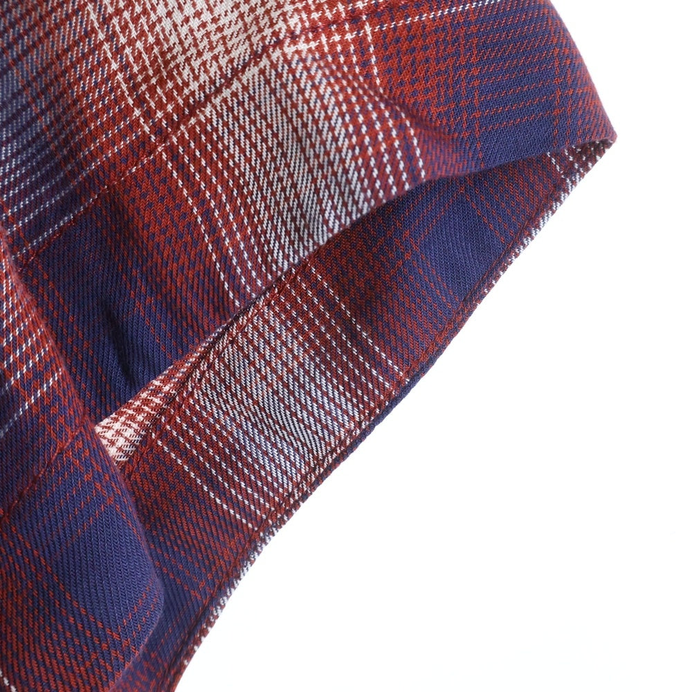 Acne Studios(アクネ ストゥディオズ) Button-up shirt オーバーサイズ チェック 半袖 シャツ レッド FN-UX-SHIR000063