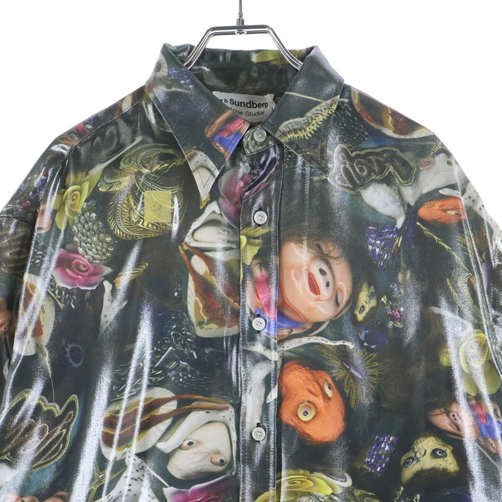 Acne Studios(アクネ ストゥディオズ) 24SS × Per B Sundberg Short Sleeve Shirt パー B スンドベルグ 総柄 半袖 シャツ マルチ FN-MN-SHIR000763