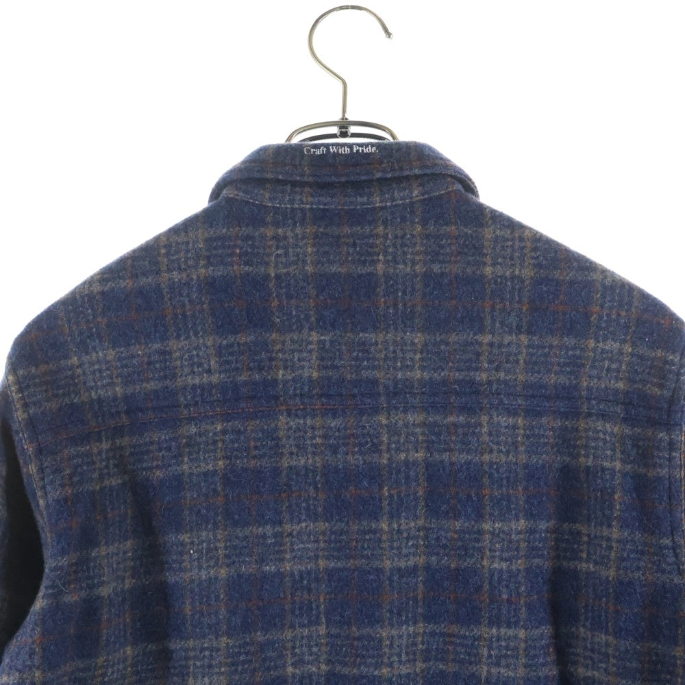 NEIGHBORHOOD(ネイバーフッド) 15AW MAKAVELI/ W-SHIRT .LS 長袖チェックウールシャツ ネイビー 152UCNH-SHM01