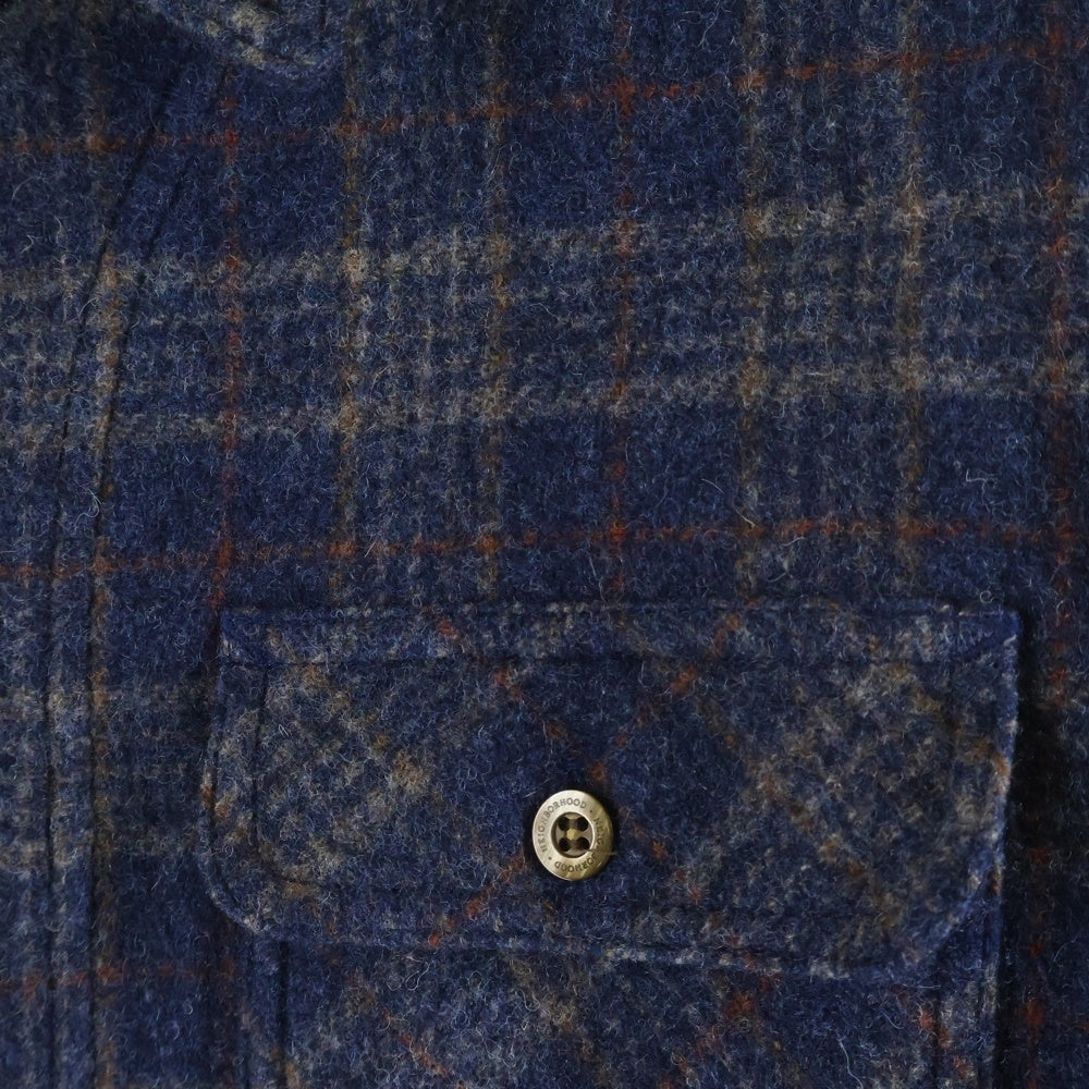 NEIGHBORHOOD(ネイバーフッド) 15AW MAKAVELI/ W-SHIRT .LS 長袖チェックウールシャツ ネイビー 152UCNH-SHM01