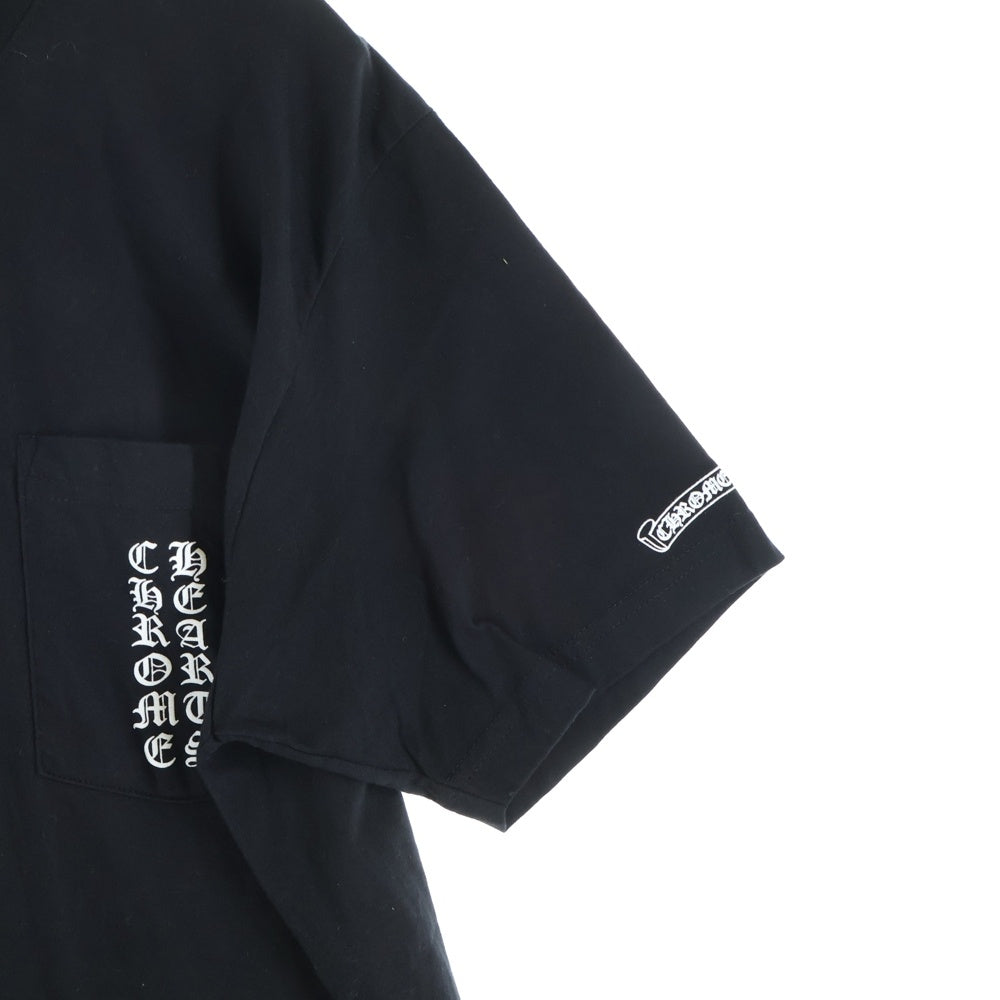 CHROME HEARTS(クロムハーツ) 東京限定 バックスクロールラベル 両面プリント カットソー半袖Tシャツ ブラック