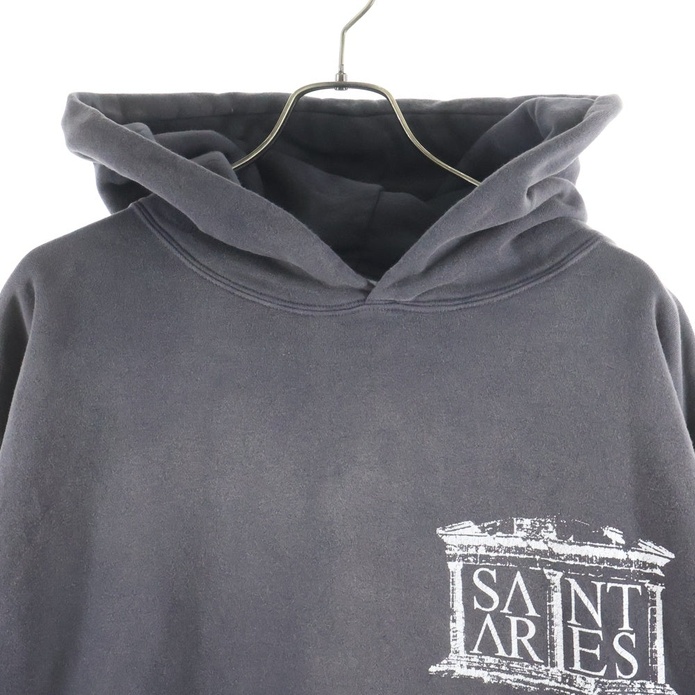 SAINT MICHAEL(セントマイケル) 23AW ×ARIES ARS HOODIE ST ARIES アリス アールエス フーディー エスティー アリーズ フーデッド スウェット パーカー ブラック SM-A23-0000-C03