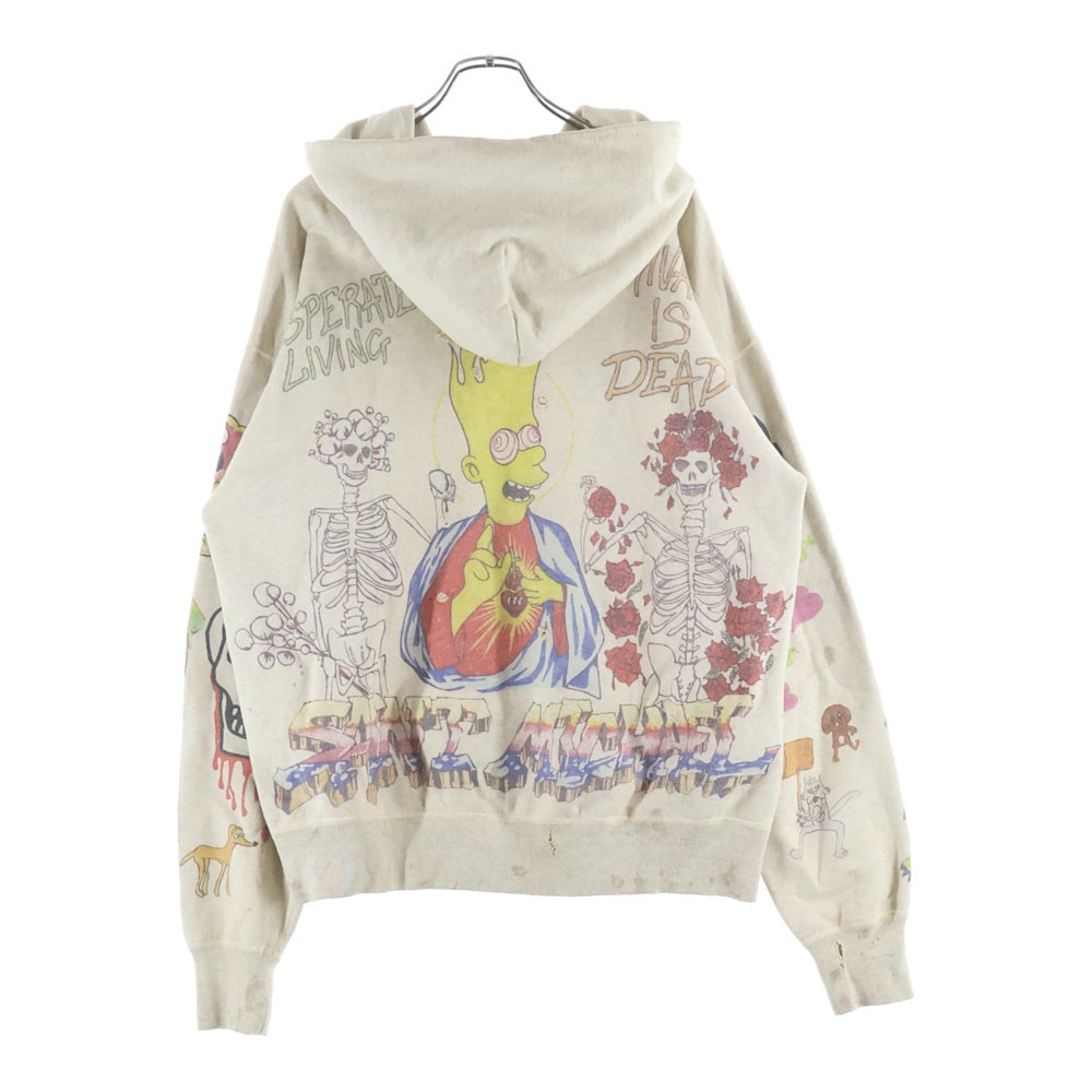 SAINT MICHAEL(セントマイケル) 21SS GRAPHIC HOODIE グラフィック プルオーバーパーカー ベージュ SM-S21-0000-044