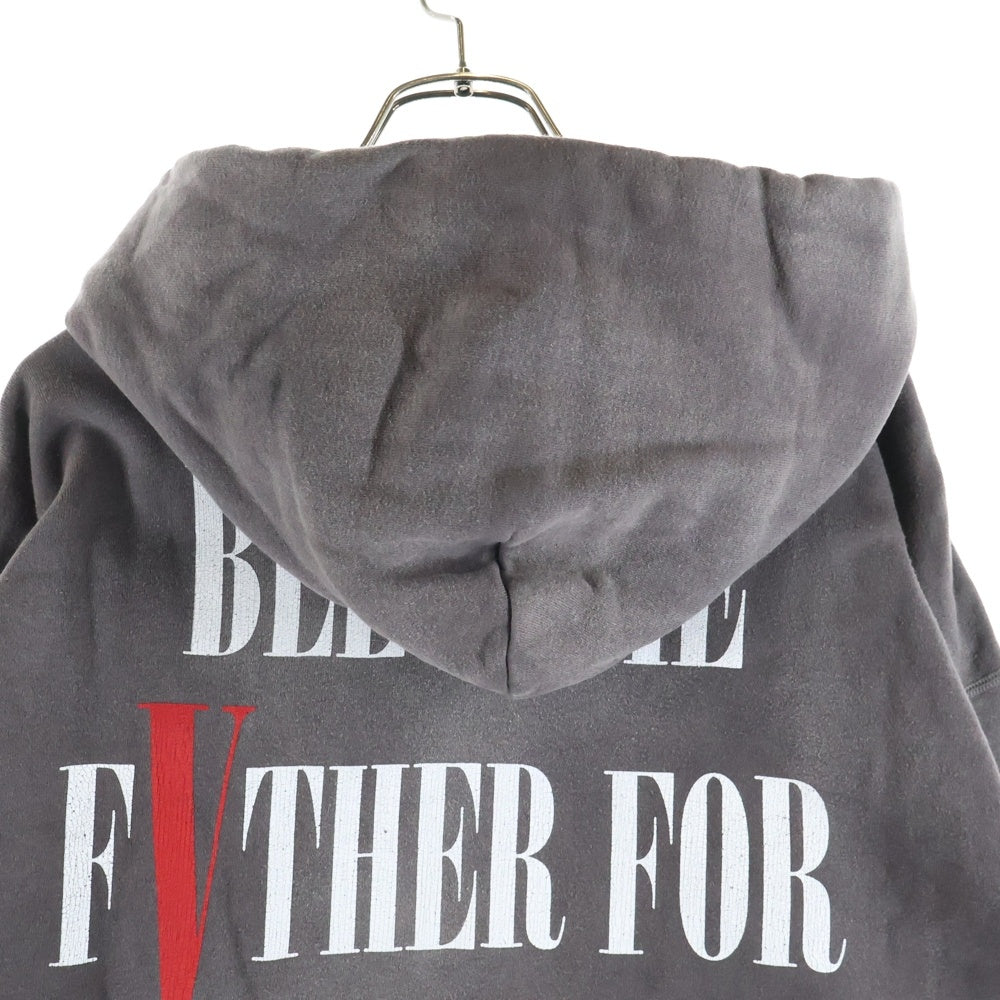 SAINT MICHAEL(セントマイケル) 22SS ×VLONE ヴィローン ダメージ加工 プルオーバーパーカー ブラック SM-S22-0000-070