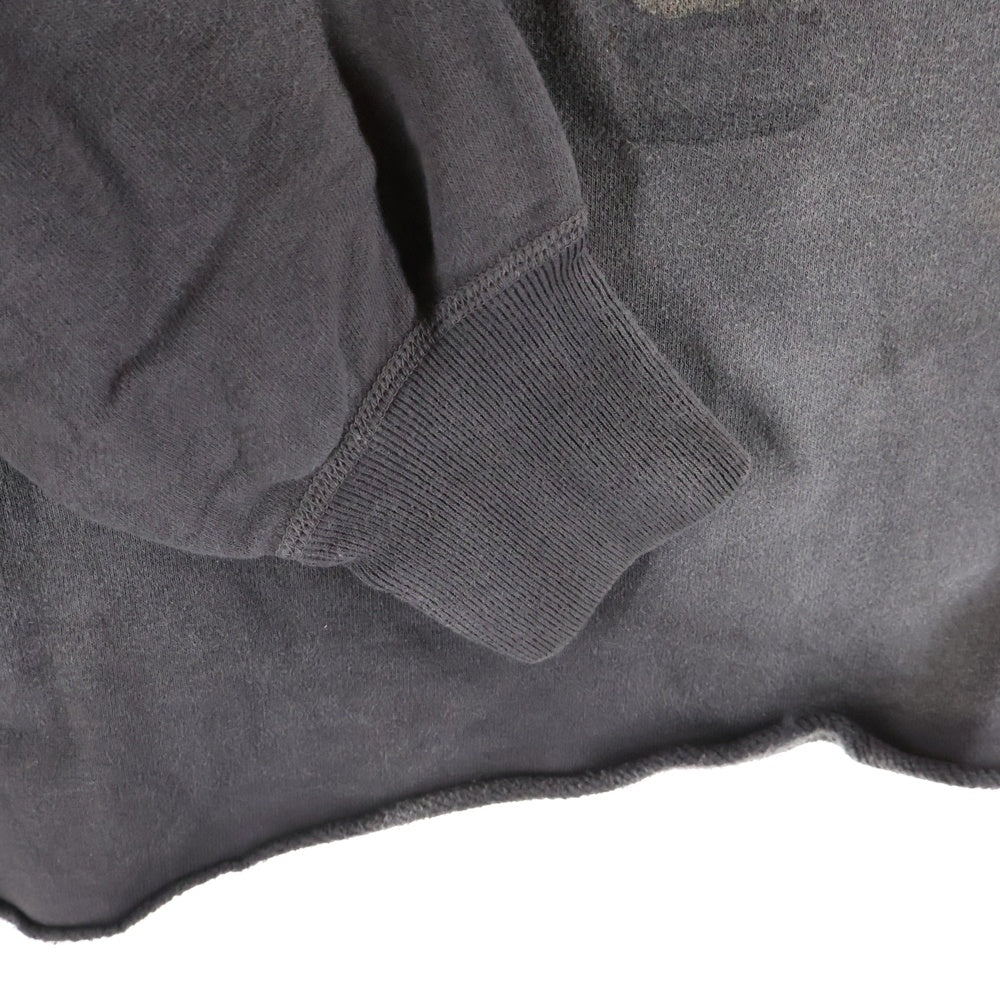 SAINT MICHAEL(セントマイケル) 22SS ×VLONE ヴィローン ダメージ加工 プルオーバーパーカー ブラック SM-S22-0000-070