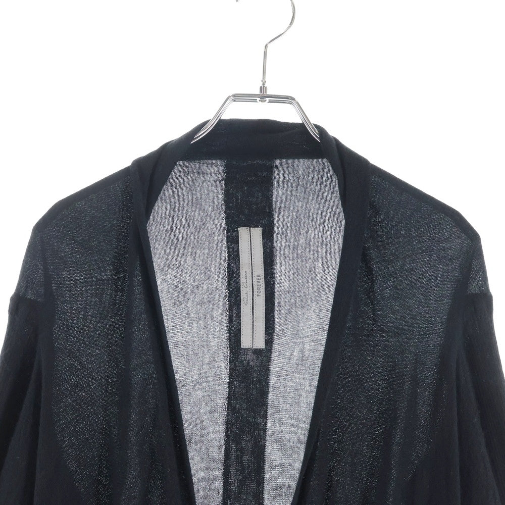 Rick Owens(リックオウエンス) アシンメトリー ソフトタッチ ニットカーディガン ブラック
