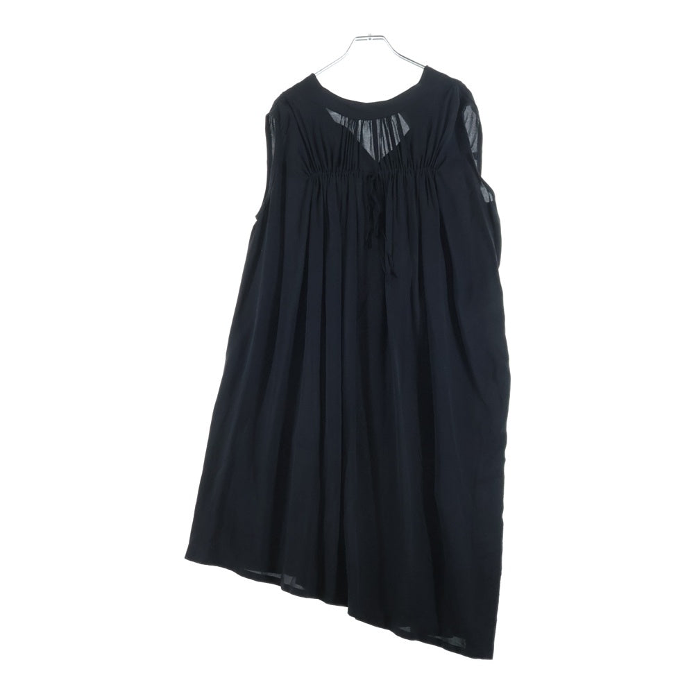 ANN DEMEULEMEESTER(アンドゥムルメステール) 襟付き ノースリーブワンピース レディース ブラック 352-21-53025