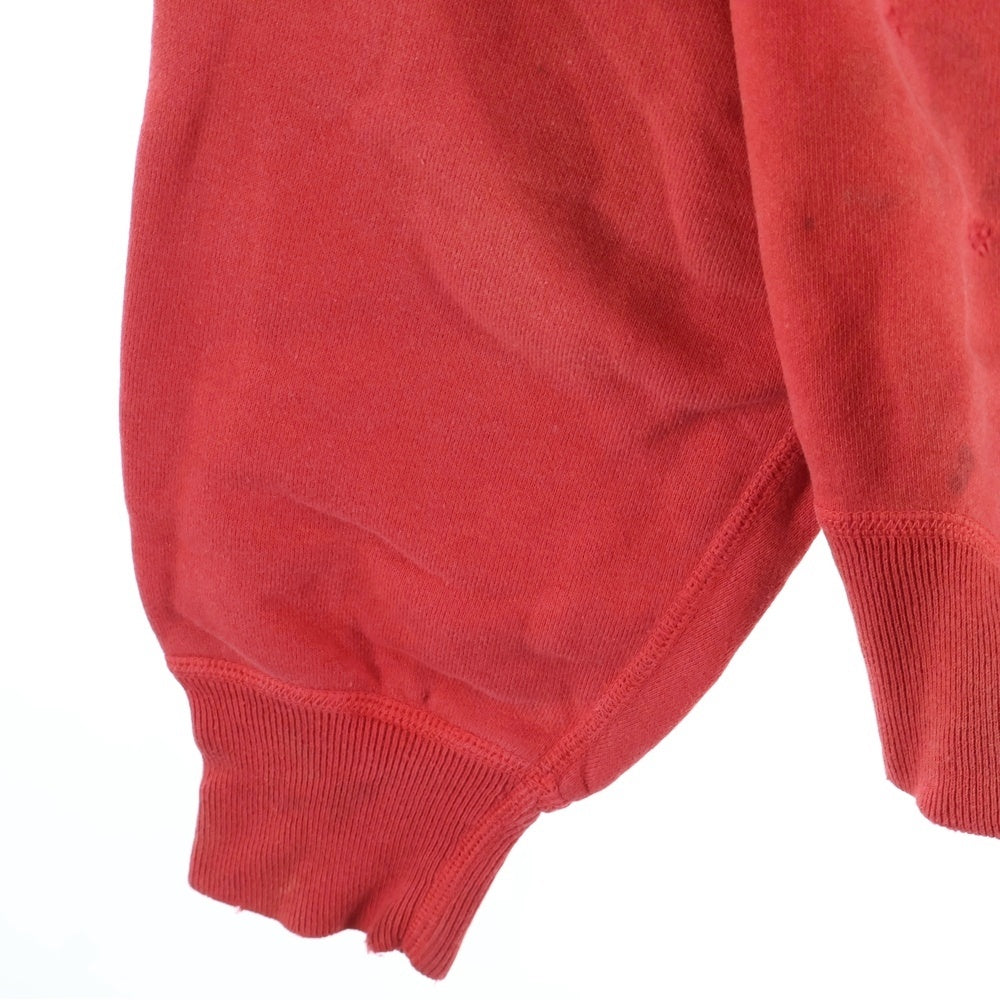 SAINT MICHAEL(セントマイケル) 22SS ANGEL HOODIE ヴィンテージ加工 エンジェルプリント プルオーバースウェットパーカー フーディー レッド SM-S22-0000-042