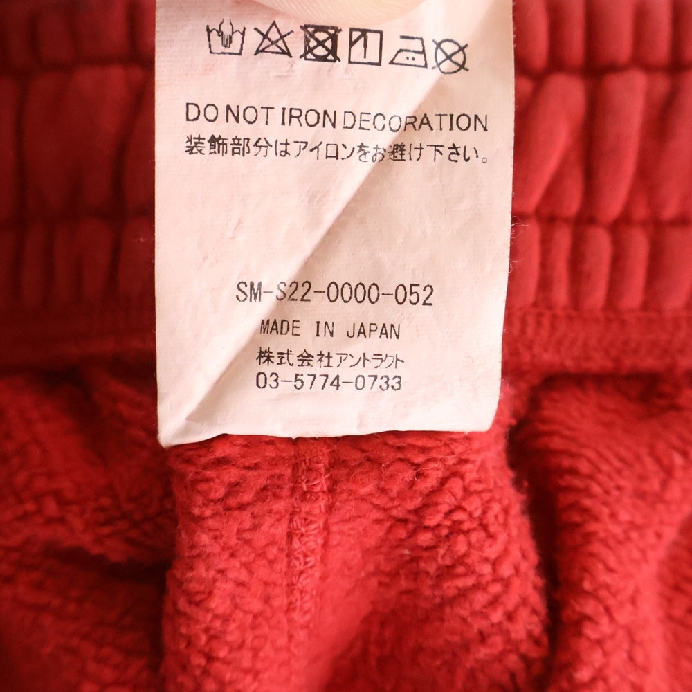 SAINT MICHAEL(セントマイケル) 22SS ANGEL OF DEATH SWEAT PANTS プリントロゴ スウェットパンツ レッド SM-S22-0000-052