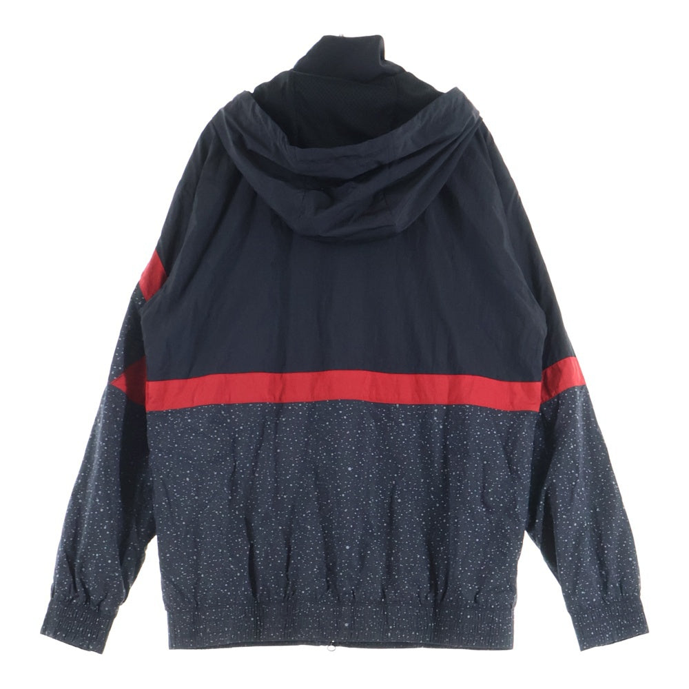 NIKE(ナイキ) DIAMOND CEMENT JACKET ダイアモンドセメントジャケット フーデッドジップアップナイロンジャケット ブラック/レッド AR3242-010