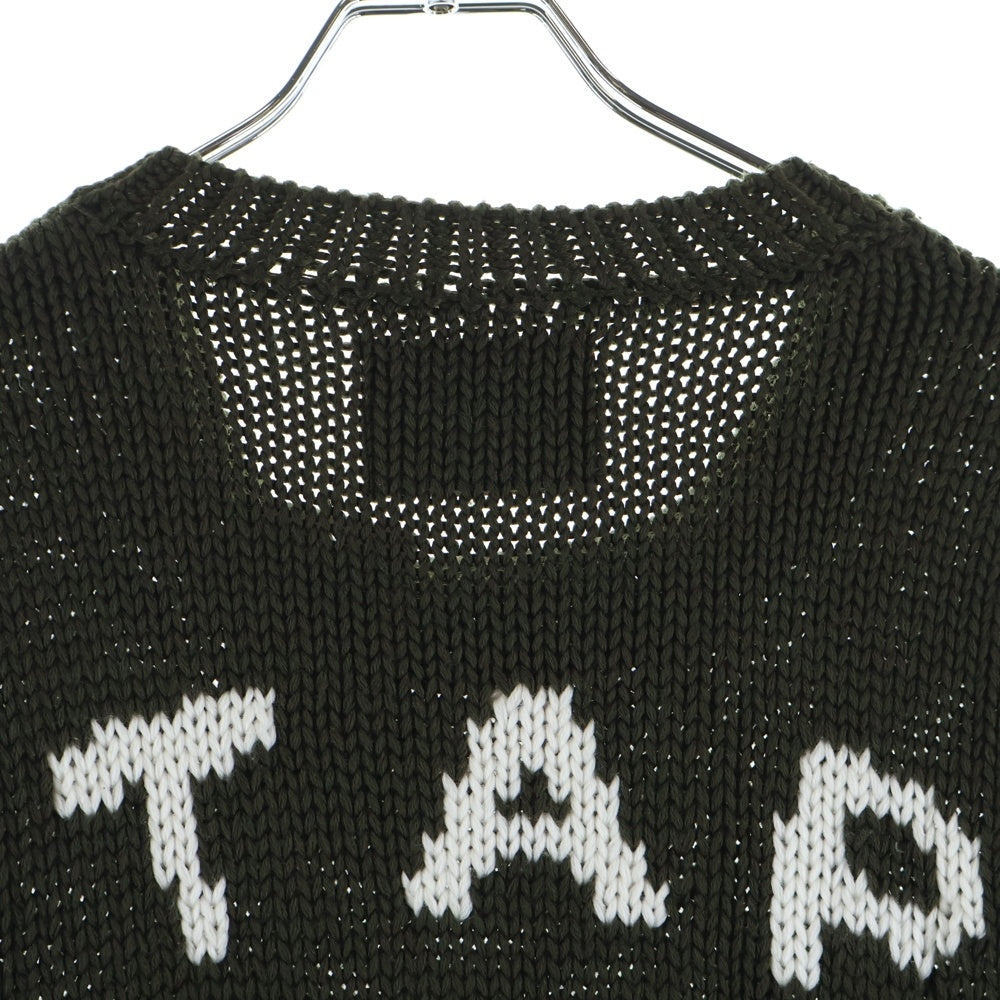 WTAPS(ダブルタップス) 23AW バックロゴ クルーネックニットセーター カーキ 232MADT-KNM04