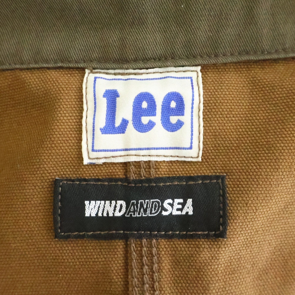 LEE(リー) ×WIND AND SEA ウィンダンシー マルチポケット カバーオール ブラウン LB0468