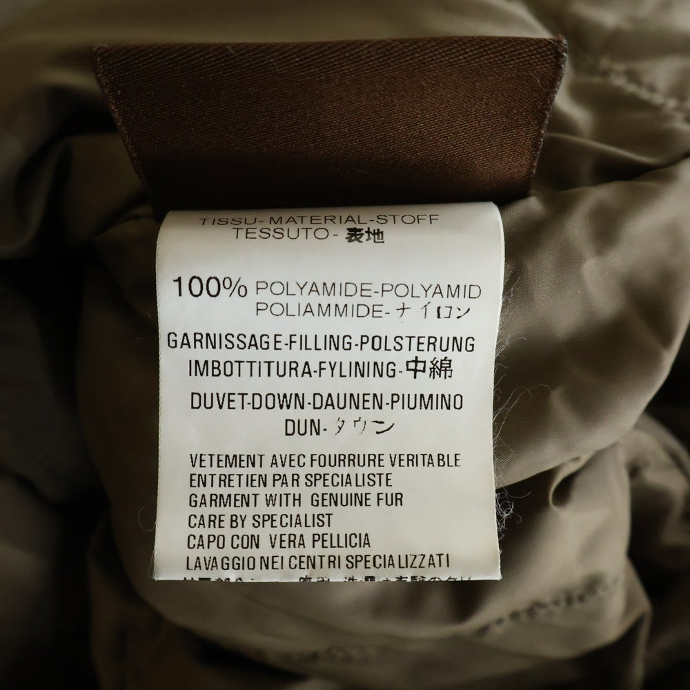 MONCLER(モンクレール) ファー付き ジップアップ ダウンライナーコート ベージュ 茶タグ 49381-70-69816 レディース