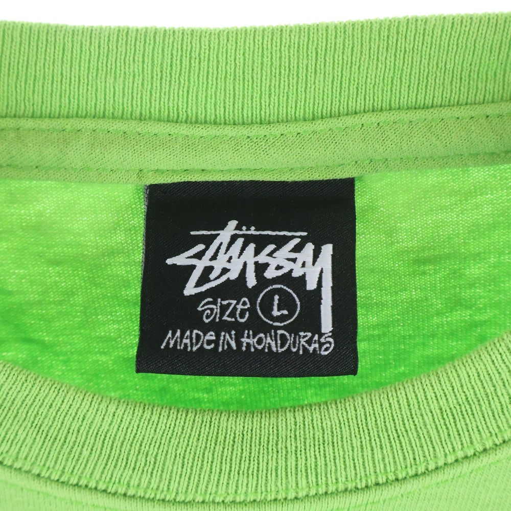 STUSSY(ステューシー) WORLD TOUR TEE 両面プリント クルーネック ワールドツアー 半袖Tシャツ カットソー グリーン