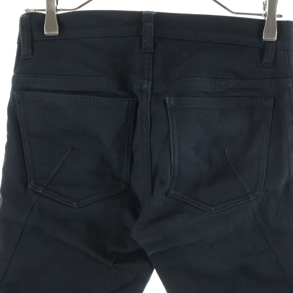 KAZUYUKI KUMAGAI ATTACHMENT(カズユキクマガイ アタッチメント) マルチポケット ボタンフライ コットン ストレートパンツ ブラック KP42-107