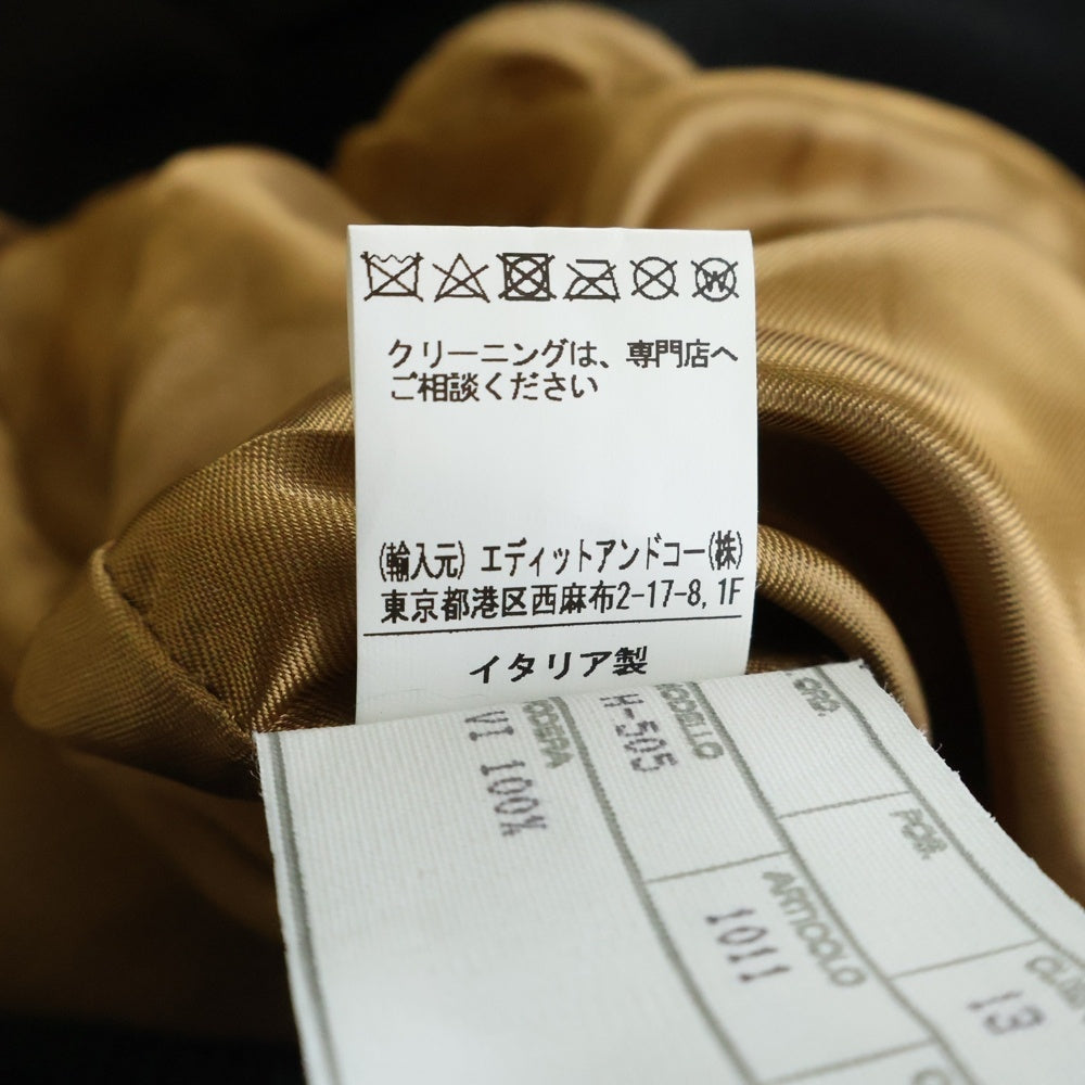 Cinquanta(チンクアンタ) ゴートスキン シングルライダース レザージャケット ブラック H-505