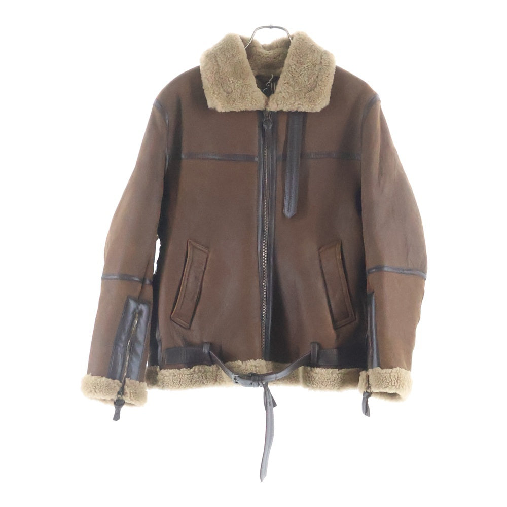 Cinquanta(チンクアンタ) ゴートスキン ムートンレザージャケット ブラウン Q-914/1