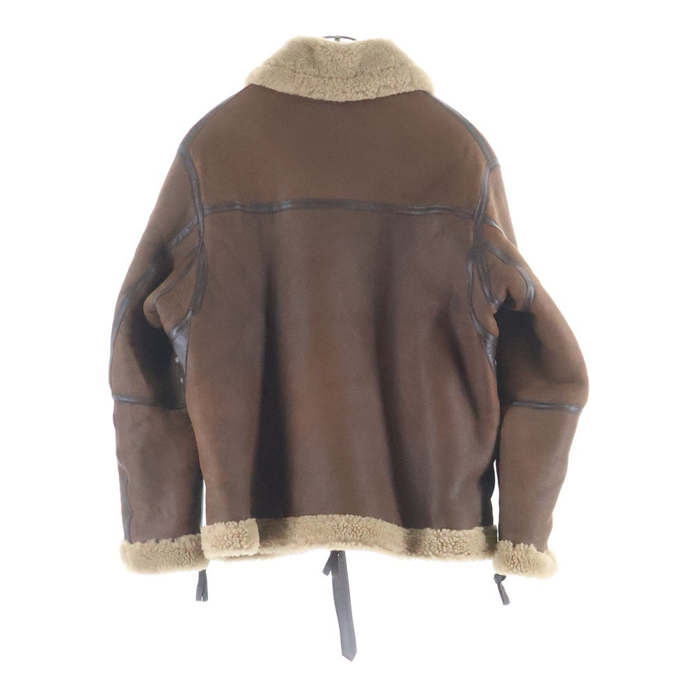 Cinquanta(チンクアンタ) ゴートスキン ムートンレザージャケット ブラウン Q-914/1