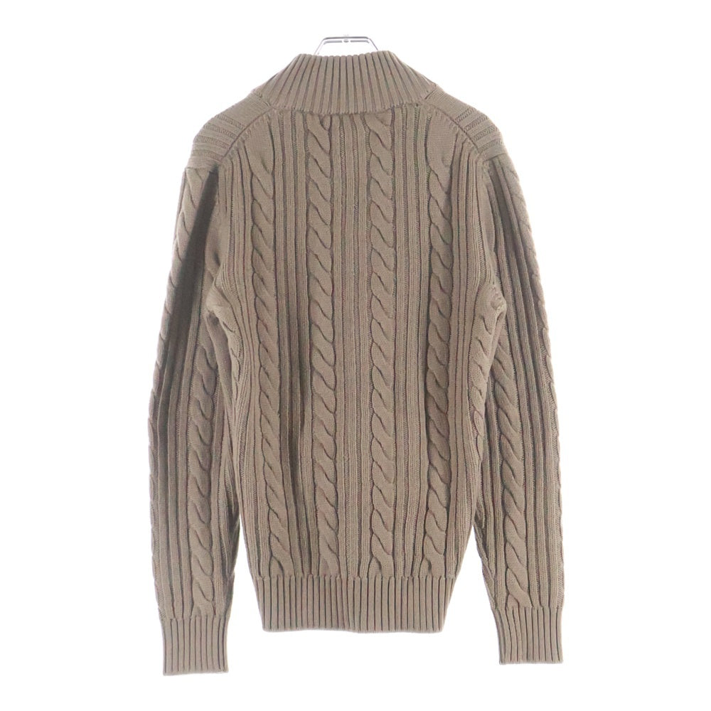 BAFY(バフィー) ケーブル ハイネック ニットカーディガン ブラウン 21-15-0084-227