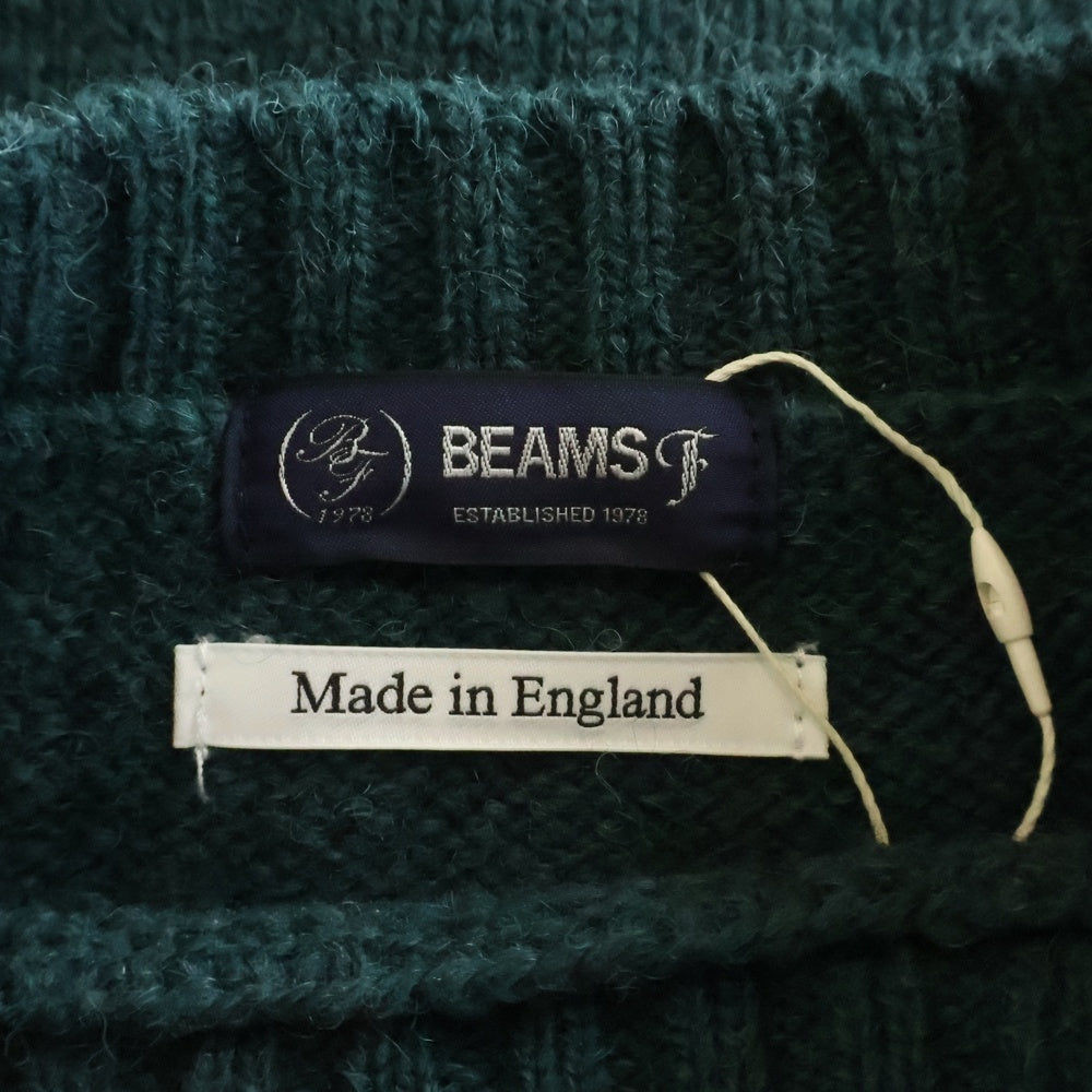 BEAMS(ビームス) シェットランド クルーネックニットセーター グリーン 21-15-0645-369