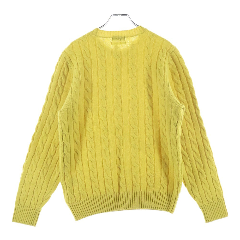 BEAMS(ビームス) ケーブル クルーネックニットセーター イエロー 21-15-0074-369