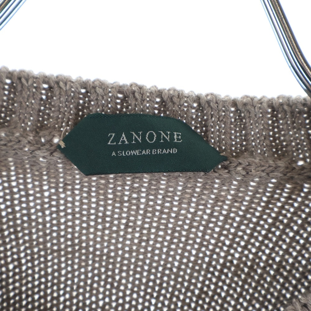 ZANONE(ザノーネ) ミドルゲージ クルーネックニットセーター ブラウン 811258 Z0229