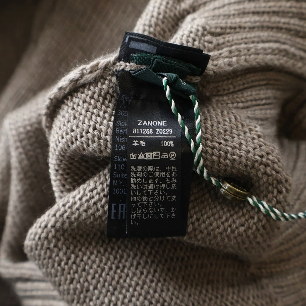 ZANONE(ザノーネ) ミドルゲージ クルーネックニットセーター ブラウン 811258 Z0229