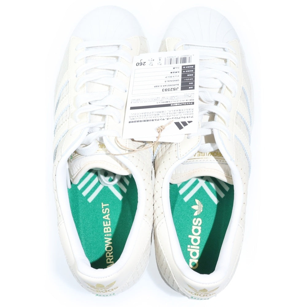 adidas(アディダス) ×ARROW & BEAST SUPERSTAR ADV WONDER WHITE アローアンドビースト スーパースター ワンダー ローカットスニーカー アイボリー/ホワイト US8/26cm JS2593