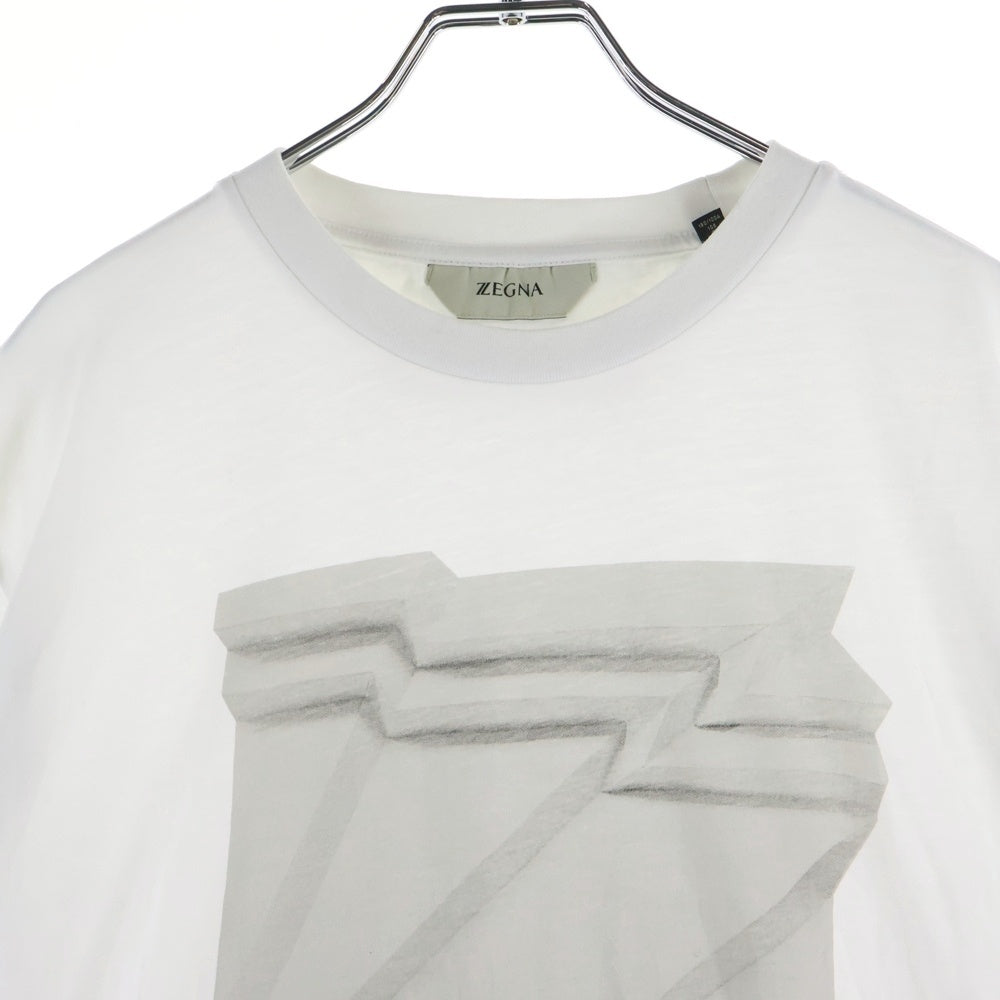 Ermenegildo Zegna(エルメネジルドゼニア) ZEGNA プリント 半袖Tシャツ ホワイト VZ334